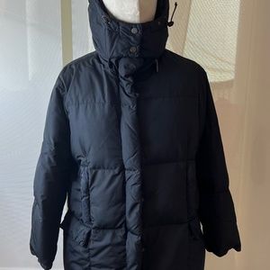 Black Calvin Klein Down Filled  Lined Longer Profile Puffer Coat with Hood
